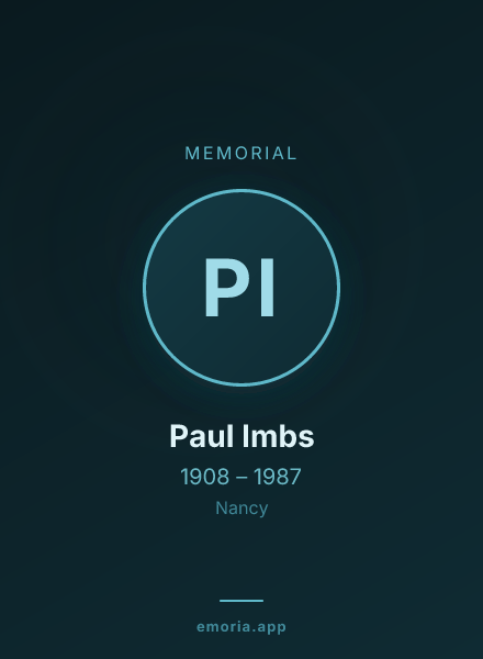 Memorial portrait of Paul Imbs