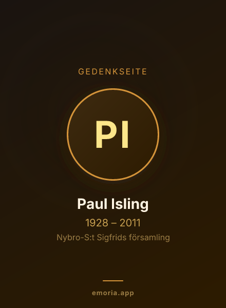 Gedenkportrait von Paul Isling