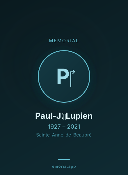Memorial portrait of Paul-J.‏ ‎Lupien