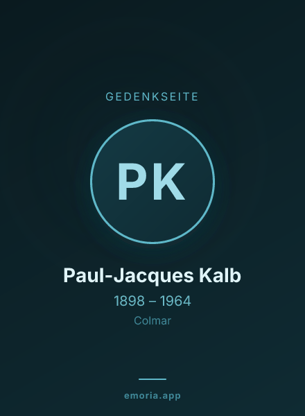 Gedenkportrait von Paul-Jacques Kalb