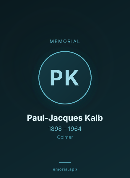Memorial portrait of Paul-Jacques Kalb