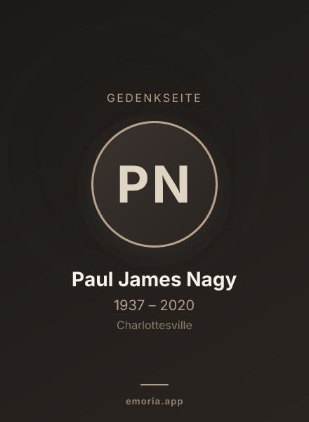 Gedenkportrait von Paul James Nagy