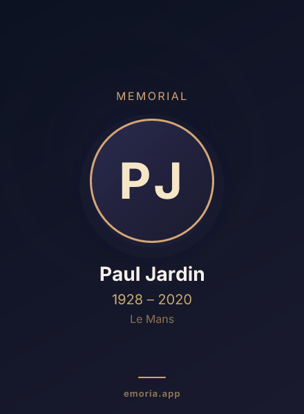 Memorial portrait of Paul Jardin