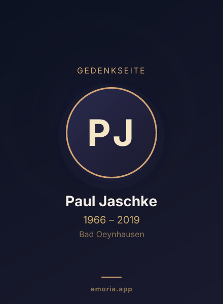 Gedenkportrait von Paul Jaschke