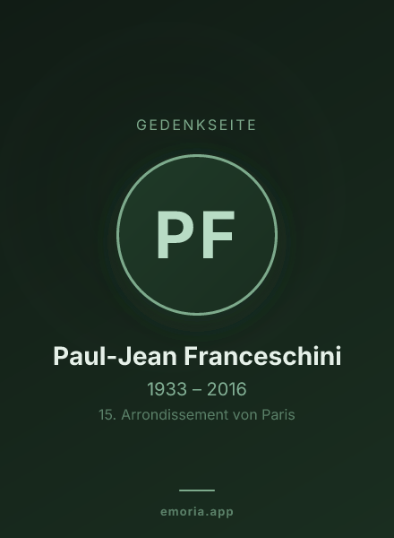Gedenkportrait von Paul-Jean Franceschini