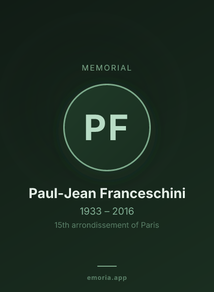 Memorial portrait of Paul-Jean Franceschini