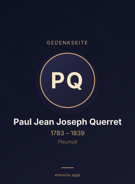 Gedenkportrait von Paul Jean Joseph Querret