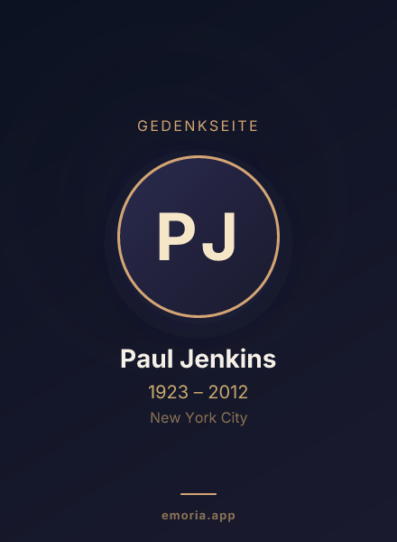 Gedenkportrait von Paul Jenkins