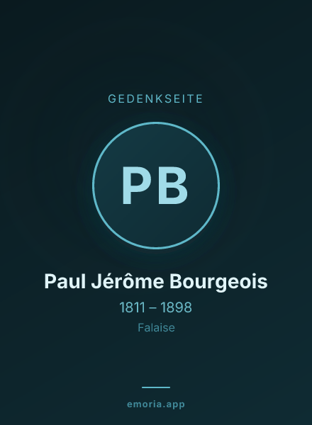 Gedenkportrait von Paul Jérôme Bourgeois