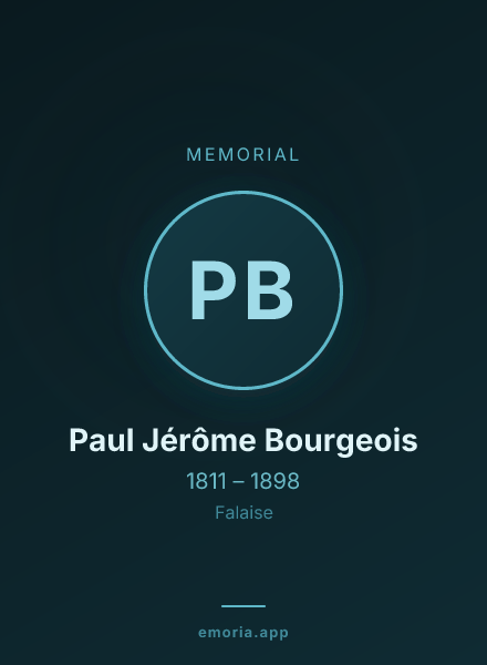 Memorial portrait of Paul Jérôme Bourgeois