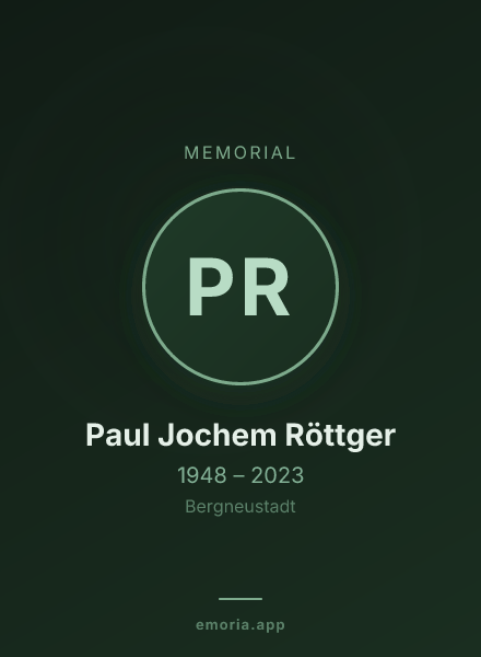 Memorial portrait of Paul Jochem Röttger