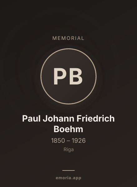 Memorial portrait of Paul Johann Friedrich Boehm