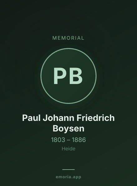 Memorial portrait of Paul Johann Friedrich Boysen