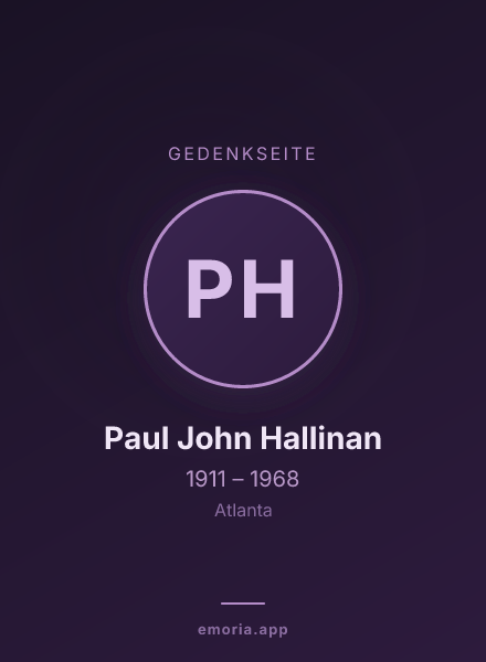 Gedenkportrait von Paul John Hallinan