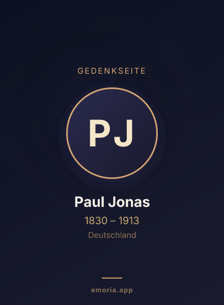 Gedenkportrait von Paul Jonas