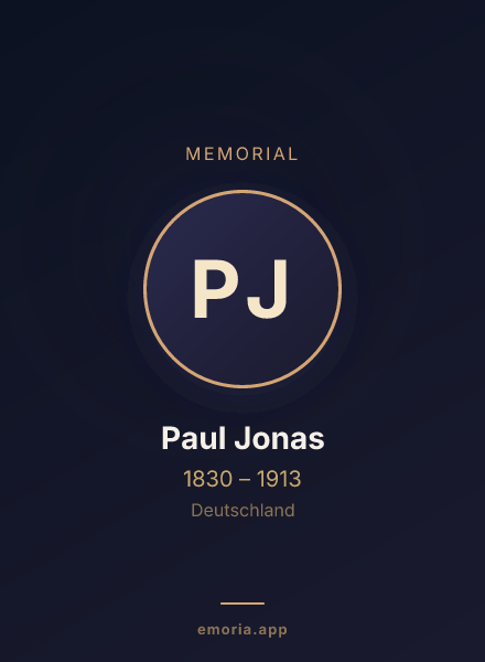 Memorial portrait of Paul Jonas
