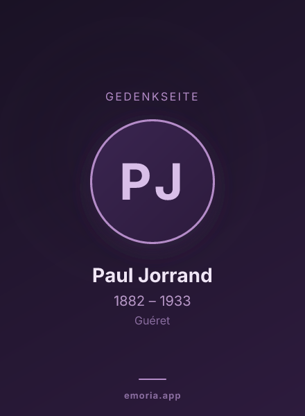 Gedenkportrait von Paul Jorrand