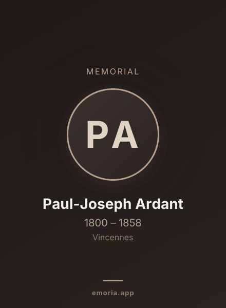 Memorial portrait of Paul-Joseph Ardant