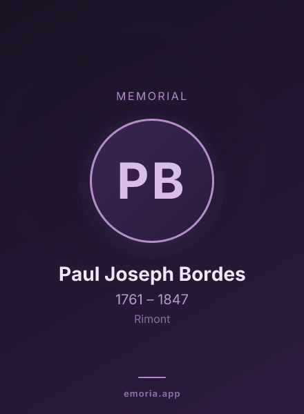 Memorial portrait of Paul Joseph Bordes