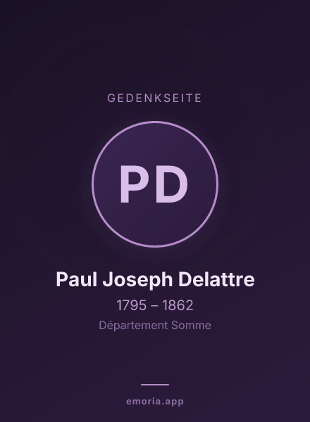 Gedenkportrait von Paul Joseph Delattre