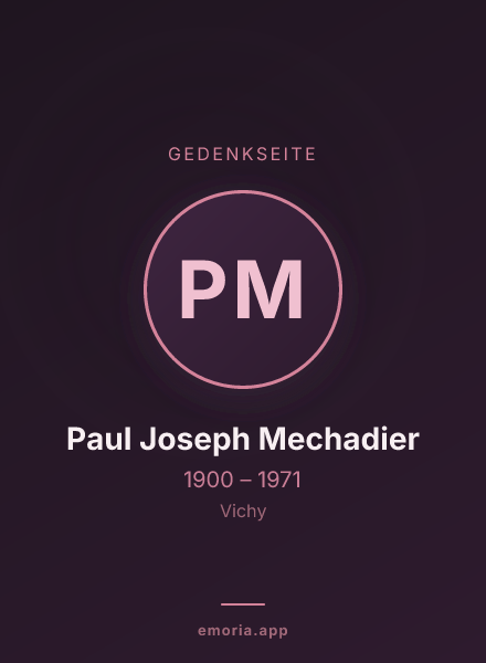 Gedenkportrait von Paul Joseph Mechadier