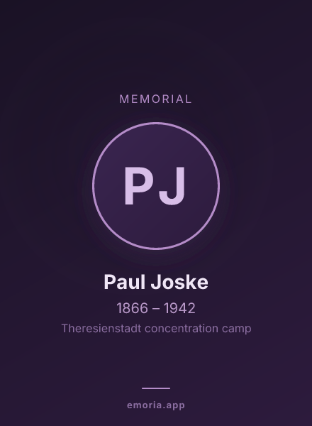 Memorial portrait of Paul Joske