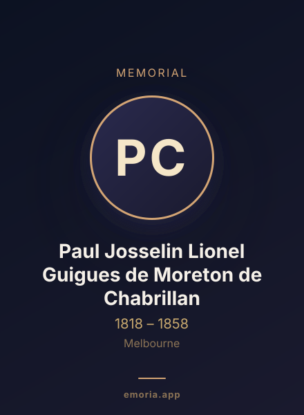 Memorial portrait of Paul Josselin Lionel Guigues de Moreton de Chabrillan
