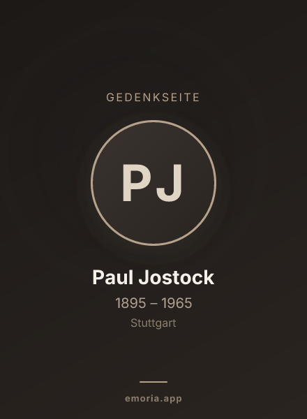 Gedenkportrait von Paul Jostock