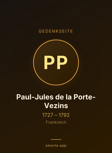 Gedenkportrait von Paul-Jules de la Porte-Vezins