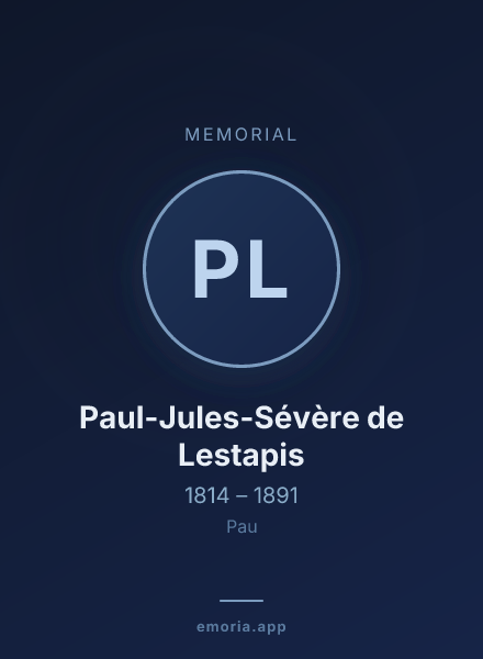 Memorial portrait of Paul-Jules-Sévère de Lestapis