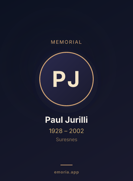 Memorial portrait of Paul Jurilli