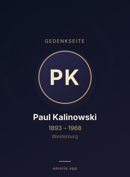 Gedenkportrait von Paul Kalinowski