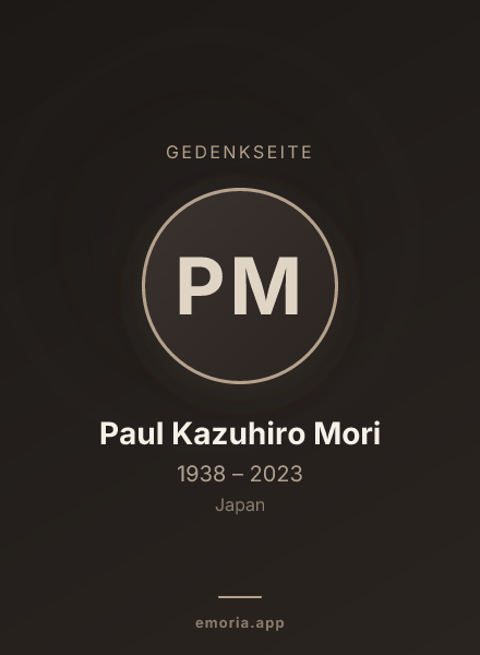 Gedenkportrait von Paul Kazuhiro Mori