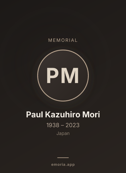 Memorial portrait of Paul Kazuhiro Mori