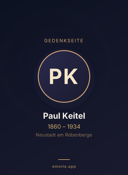 Gedenkportrait von Paul Keitel