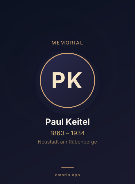 Memorial portrait of Paul Keitel