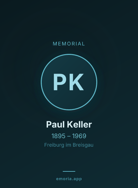 Memorial portrait of Paul Keller