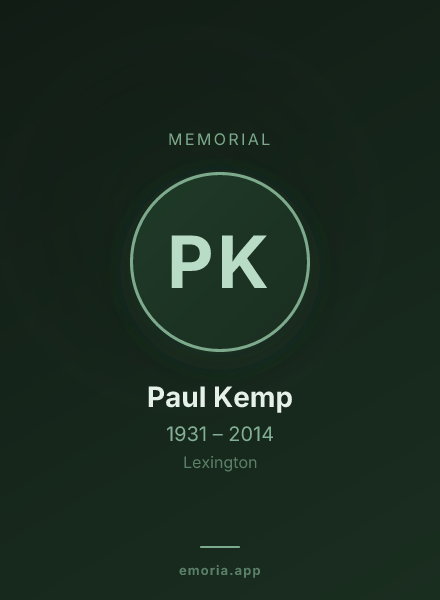 Memorial portrait of Paul Kemp