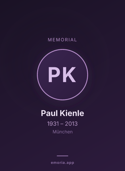 Memorial portrait of Paul Kienle