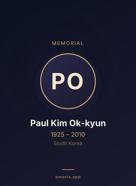 Memorial portrait of Paul Kim Ok-kyun