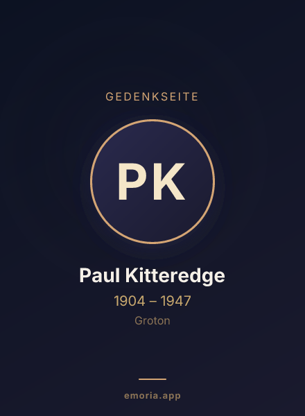Gedenkportrait von Paul Kitteredge