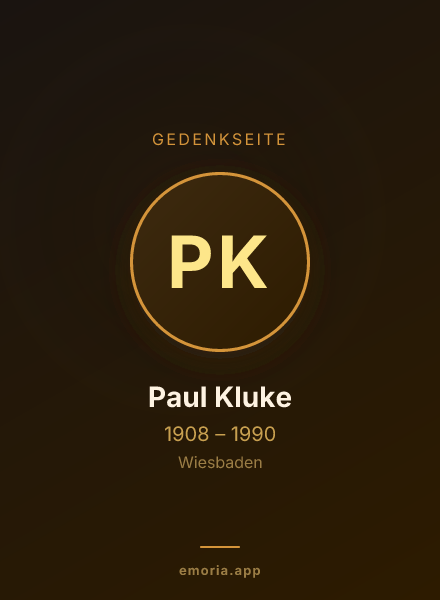 Gedenkportrait von Paul Kluke