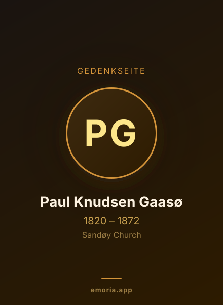 Gedenkportrait von Paul Knudsen Gaasø