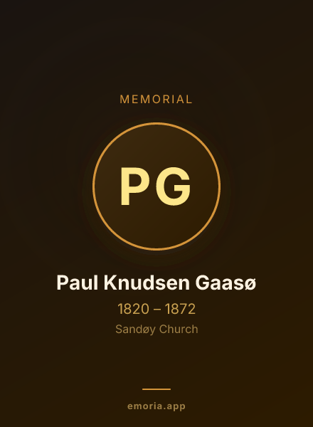 Memorial portrait of Paul Knudsen Gaasø