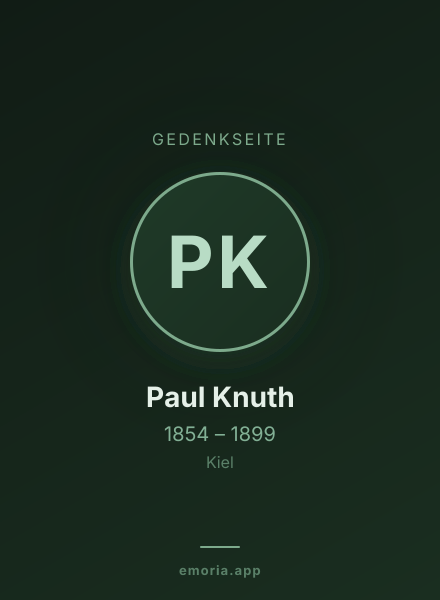 Gedenkportrait von Paul Knuth