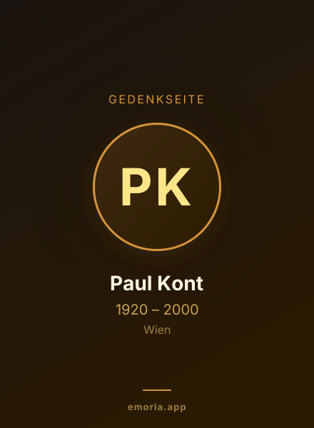 Gedenkportrait von Paul Kont