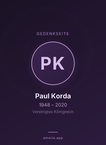 Gedenkportrait von Paul Korda
