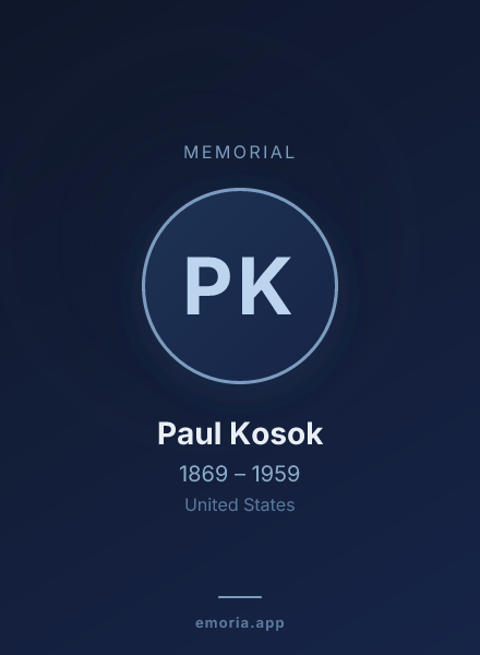 Memorial portrait of Paul Kosok