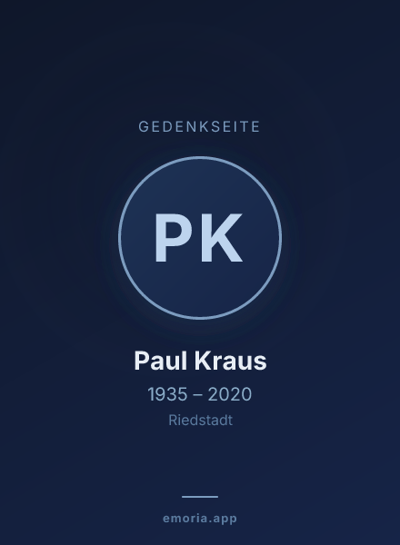 Gedenkportrait von Paul Kraus