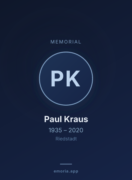Memorial portrait of Paul Kraus